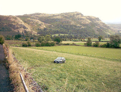 car in a field